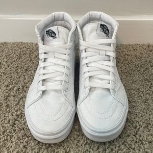Women’s Vans White Canvas Sk8-Hi